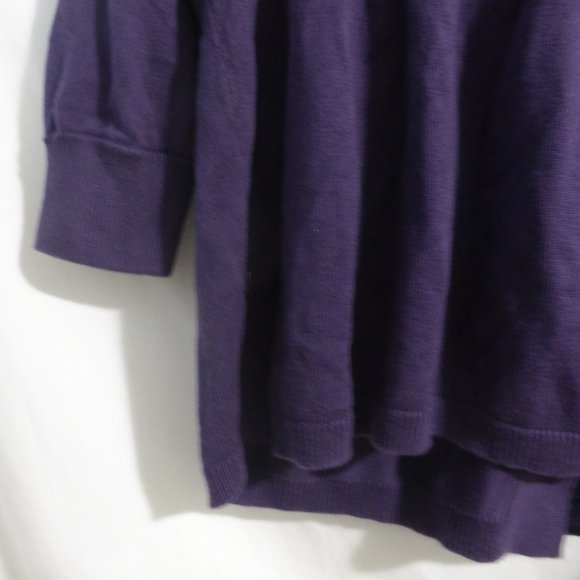 GAP, size small, purple large button front cardigan with pleated bottom, GUC - Picture 12 of 14